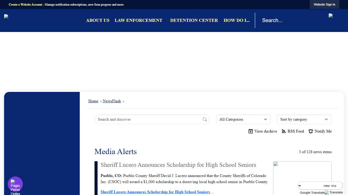 News Flash • Pueblo County Sheriff, CO